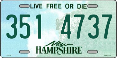NH license plate 3514737