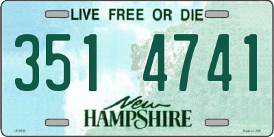 NH license plate 3514741
