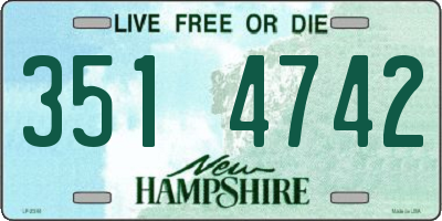 NH license plate 3514742