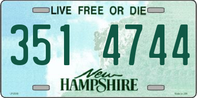 NH license plate 3514744