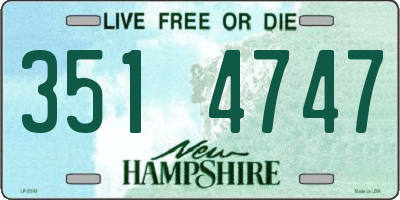 NH license plate 3514747