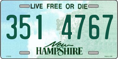 NH license plate 3514767