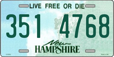 NH license plate 3514768