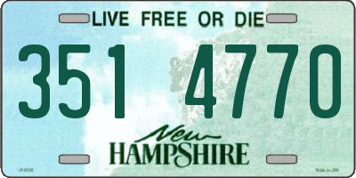 NH license plate 3514770