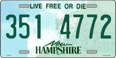 NH license plate 3514772