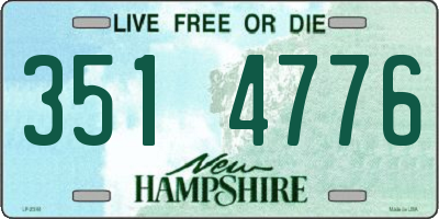 NH license plate 3514776
