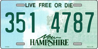 NH license plate 3514787