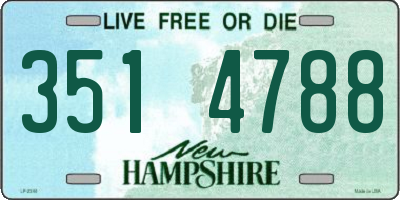 NH license plate 3514788