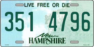 NH license plate 3514796