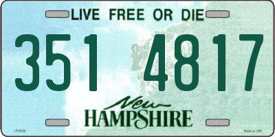 NH license plate 3514817