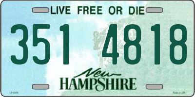 NH license plate 3514818