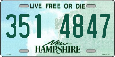 NH license plate 3514847