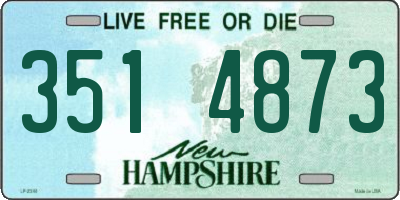 NH license plate 3514873