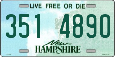 NH license plate 3514890