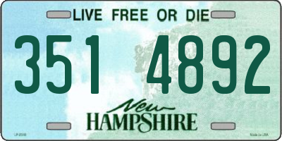 NH license plate 3514892