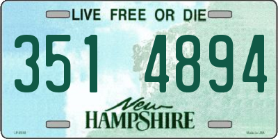 NH license plate 3514894