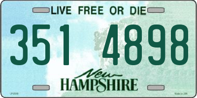 NH license plate 3514898