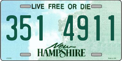 NH license plate 3514911