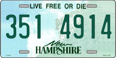 NH license plate 3514914