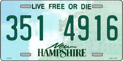 NH license plate 3514916