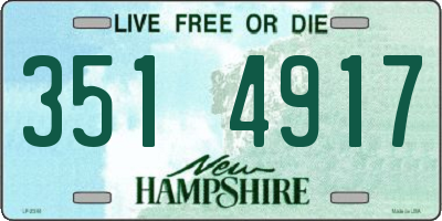 NH license plate 3514917