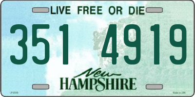 NH license plate 3514919