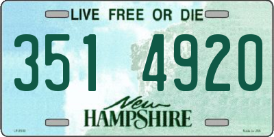 NH license plate 3514920