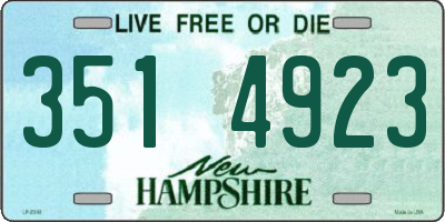 NH license plate 3514923