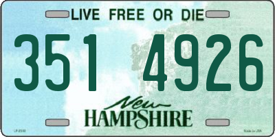 NH license plate 3514926