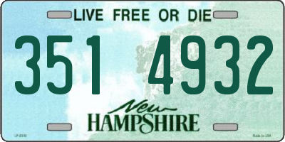 NH license plate 3514932