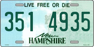 NH license plate 3514935