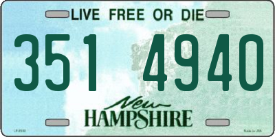 NH license plate 3514940