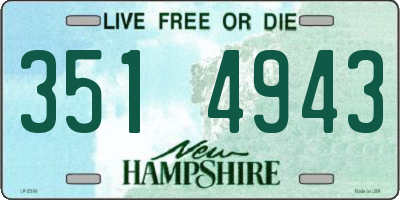 NH license plate 3514943
