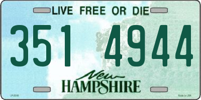 NH license plate 3514944