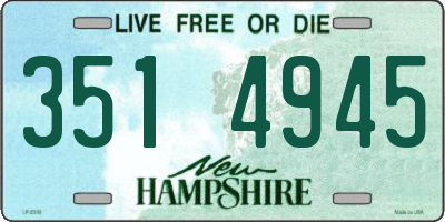 NH license plate 3514945
