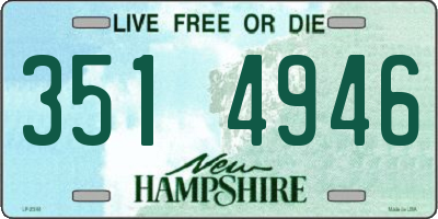 NH license plate 3514946