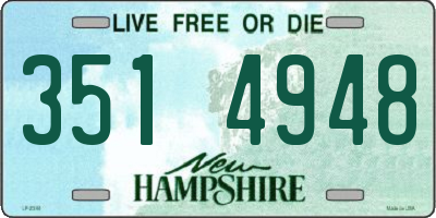NH license plate 3514948