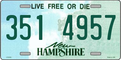 NH license plate 3514957
