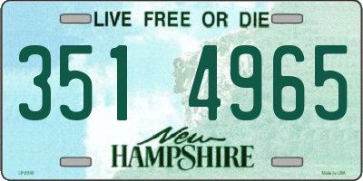NH license plate 3514965