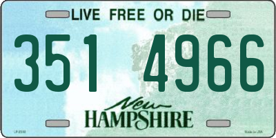 NH license plate 3514966