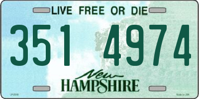 NH license plate 3514974