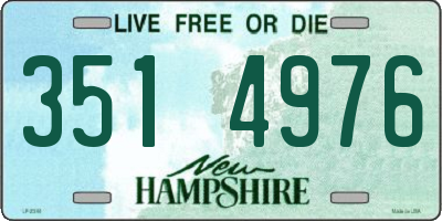NH license plate 3514976