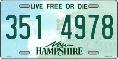 NH license plate 3514978