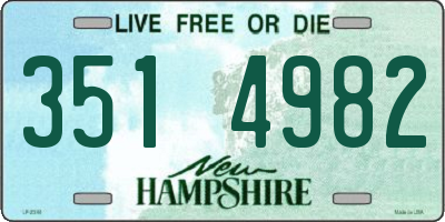 NH license plate 3514982
