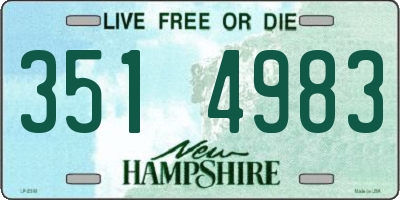 NH license plate 3514983