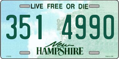 NH license plate 3514990