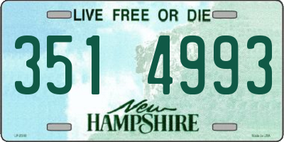 NH license plate 3514993