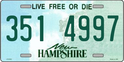 NH license plate 3514997