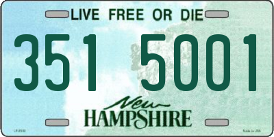 NH license plate 3515001