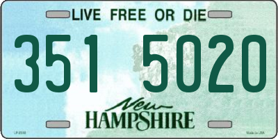 NH license plate 3515020